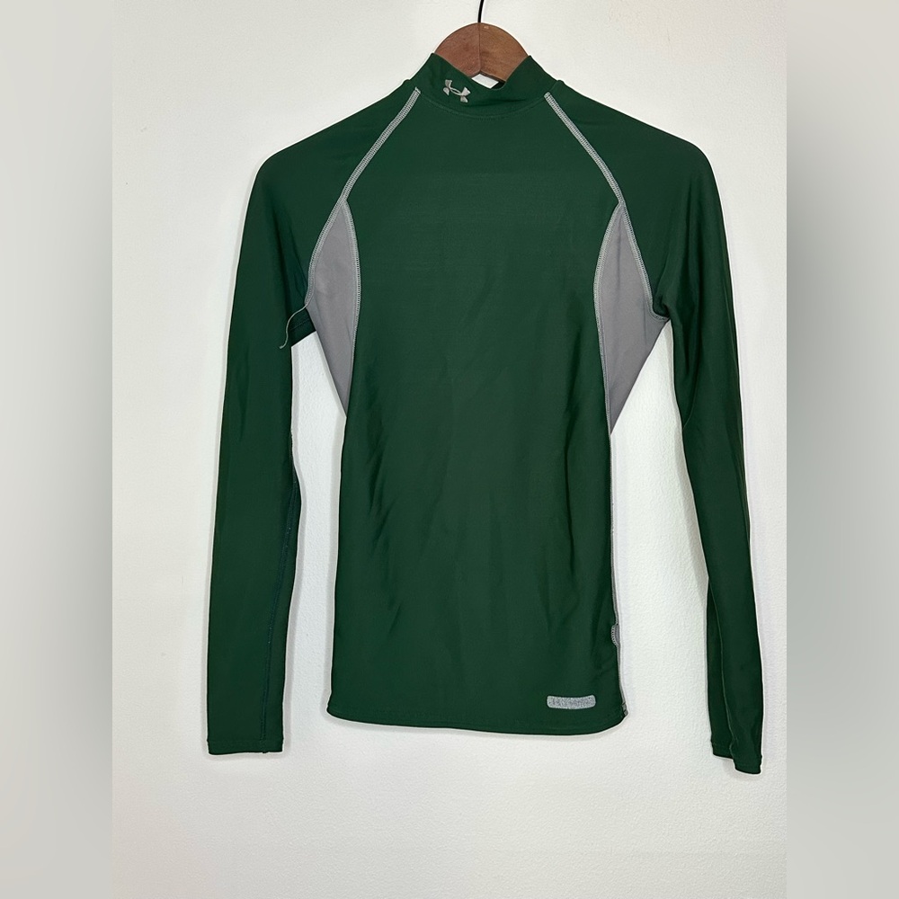Under Armour Men's Dark Green and Gray Compression Shirt